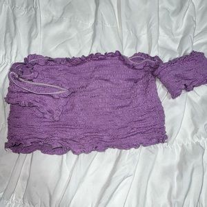 Purple crop top
